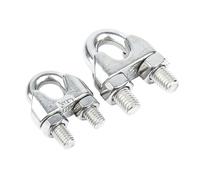 316 Stainless Steel Wire Rope Clamp Assortment M2 to M20 U-Bolt Cable Clips High Strength Crimping Clamps for Rigging(M4)