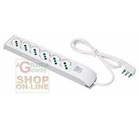 31647 FME ART.410200 MULTIPRESA FIDO 6P BIPASSO CON SCHOKO E INTERRUTTORE