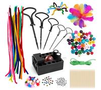 317 Pezzi Set Artigianale di Castagne, Set di Trapano per Castagne Creatività, Set di Punte per Castagno per Bambini da 1,5-5 mm Trapano a Mano Castagna per Fai Da Te con le Castagne