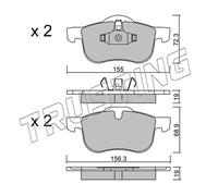 318.0 TRUSTING Kit pastiglie freno, Freno a disco per VOLVO
