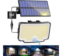 318LED Faretti Solari a Led Da Esterno, 270° Illuminazione Faro Led Esterno Con