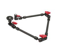 31in Adjustable Articulating Arm Camera Mount, Articulating Friction Arm with 1/4in and 3/8in Thread, 360 Degree Rotation for DSLR Action Camera Smartphone Tablet Monitor, Aluminum