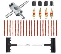 31pcs Kit Riparazione Pneumatici Auto, Moto, Ripara Gomme Auto, Kit Foratura Moto, Kit di Riparazione Pneumatici, per la Riparazione di Forature, Auto,Moto,Camion,ATV,SUV