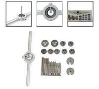 31Pcs M1-M2.5 HSS Metrico Rubinetto E Die Set Vite Filo Spine Maschiatura Tools