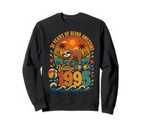 31st Birthday Retro Sloth Tropical Vintage 1995 31 Years Old Felpa