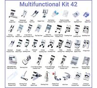 32/42pcs Gambo Basso Orlo Arrotolato Piedino Scatto per Universale Cucito Per