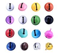 32 Bells, Craft Bells, Bells Colorful Metal Bells, Bells with Eyelets, Suitable for Jewelry Accessories, Key Chains, Bag Charms, Holiday Decorations, Pet Bells