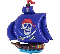 32 "Blu pirata nave Supershape Foil palloncino (CS35)