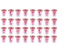 32 Candele SAN VALENTINO in bicchiere profumate vaniglia e frutti di bosco - Love - Candele degli innamorati - Idea regalo - Cereria Di Giorgio - Made In Italy - Grafiche assortite