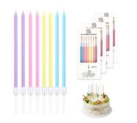 32 Candeline Compleanno Candele Lunghe Compleanno Sottili 13cm Candele Compleanno con Supporto Candele Torta Compleanno Candele Colorate Decorazione Della Torta Candelina Compleanno Bambini e Ragazze