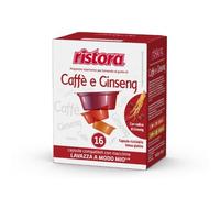 32 Capsule Bevanda Solubili CAFFE GINSENG RISTORA Compatibili con A Modo Mio -