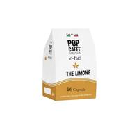 32 Capsule POP CAFFE E-TUO Bevanda Tè Limone solubile Compatibili con Aroma Vero, Fior Fiore, Lui l' Espresso e Martello Thè Al Limone *