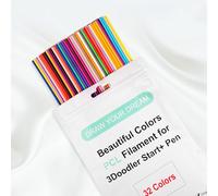 32 colori 3D Doodler Pen Filamento Ricariche per 3Doodler Start 3D Pen Bassa Temperatura di Stampa PCL Filamento Ricariche Confezioni Ogni Colore 15,2 cm x 5 pz Totale 160 pz Adatto solo per 3Doodler