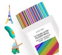 32 colori 3D penna filamento ricarica per 3Doodler Start+ penna 3D, bassa temperatura di stampa 2,5 mm PCL, ogni colore 15 cm x 5 pezzi, totale 160 pezzi 2400 cm (MixColor2)