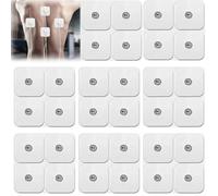 32 cuscinetti per elettrodi, 50 x 50 mm, set di elettrodi in gel autoadesivi, per macchine Sanitas & Beurer Tens Tens Pads con collegamento a bottone da 3,5 mm