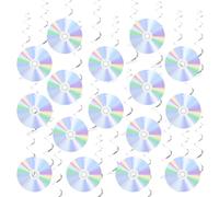 32 dischi decorativi a spirale, per CD, decorazione a spirale, per CD e discoteca, decorazione musicale, decorazione a spirale, decorazione per Y2K, discoteca, decenni, accessori per feste di