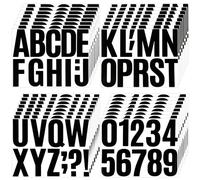 32 Fogli / 336pz Lettere Autoadesive Grandi, 10cm Adesivi Lettere Alfabeto in Vinile Maiuscole Adesivi con Numeri e Lettere per Cartelloni Bacheche Artigianato Decorazioni per la Casa (Nero)