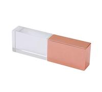32 GB USB 2.0 Flash Drive, Firstmemory cristallo trasparente autentico Pen Drive LED impermeabile memory stick regalo di nozze pollice Drive Crystal-Rose Gold 32GB