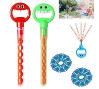 32-Hole Five-Claw Bubble Wand, 5 Claw Smiley Bubble Stick, Bubble Claw Wand, Smiley Face Bubble Claw Wand, 5 Claw Bubble Wand, Bubble Machine for Summer Outdoors with Bubble Liquid (2Pcs-B)