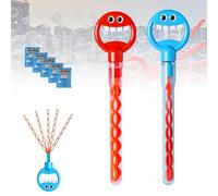 32-Hole Smiling Face Bubble Wand, Magical 5 Claw Smiley Bubble Stick with 5 Bubbles Refill, Bubble Sticks for Kids Handheld Blower for Summer Party Favor Outdoors Activity (BB)