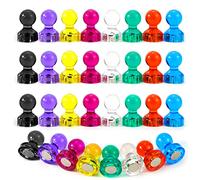 32 magneti in plastica per lavagna, 8 colori, 11 x 17 mm, magnete conico, magnete da frigorifero per lavagna, lavagna, frigorifero, carta da parati, 32 pezzi