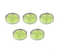 32 mm per livella a bolla circolare, misuratore rotondo per il controllo di precisione, acrilico, spessore 7 mm, uso domestico (5 pezzi)