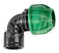 32 MM X 1" FEMMINA - GOMITO 90 GRADI CURVA COMPRESSIONE TUBO PN IRRIGAZIONE