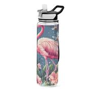 32 once Cartoon Flamingo Fiume Bottiglie d'acqua Slim Tritan BPA Free non tossico sicuro riutilizzabile bottiglie d'acqua per il lavoro