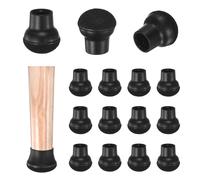 32-Pack Per gambe sedia proteggi pavimento, 0.55"-0.75" coppette silicone [Nero]