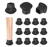 32-Pack proteggi pavimento per gambe sedia, coppette silicone 0.55"-0.75" [Nero]