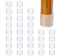 32 Pcs Tappi Gomma Rotondi per Sedia 3/16", per Mobili, Trasparenti