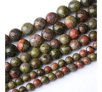 32 perline in pietra naturale di unakite, 12 mm, perle di guarigione energetica per la creazione di gioielli, bracciali e collane, 48 cm