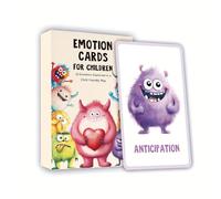 32 pezzi Carte dei Mostri delle Emozioni con testo informativo, carte carine per l'autoregolazione e il miglioramento dell'umore Tagli Unica,32 carte delle emozioni per bambini tedeschiCarta tessile