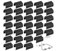 32 Pezzi Coprigambe per Sedia a Forma di U, Antiscivolo, 25 mm Coprigambe per Sedia in Plastica, Protegge I Pavimenti Piastrellati, I Pavimenti in Legno e Riduce Il Rumore, per Proteggere Mobili, Nero