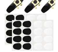 32 Pezzi di Boccaglio Cuscino per Sassofono, Cerotti 0.8 mm per Sassofono Contralto e Tenore, Clarinetto - Nero Trasparente.