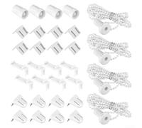 32 pezzi di ricambio per tende a rullo da 17 mm, accessori per testa di controllo, kit di riparazione per tende in plastica per la manutenzione e il fissaggio delle tende da