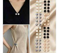 32 pezzi di spille di regolabili con perle, fermagli antiscivolo per abbigliamento, adatti per la regolazione di vita e scollo, fissaggio di sciarpe, spille da spilla, accessori di moda per donne Mult