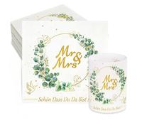 32 pezzi eucalipto tovaglioli matrimonio+8 pezzi lanterna decorazione tavolo matrimonio tovaglioli decorazione tavolo matrimonio lanterne tovaglioli bianco Mr & Mrs decorazione matrimonio