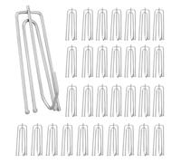 32 Pezzi Ganci per Tende in Acciaio Inox, Gancio per Tende a 4 Punte, Ganci a Pieghe per Tende, Ganci Metallo per Nastro per Tende Pieghettato, Ganci Tende Binario in Metallo Ganci per Tenda da Doccia