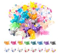 32 Pezzi Mini Axolotl in Resina, Mini Axolotl Luminoso, 16 Colori, Metà Opachi-Metà Luminosi, Piccoli Animali in Resina per Artigianato, Fai da Te, Statue di Animali per Casa delle Bambole