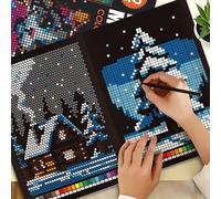 32 Pezzi MYSTERY MOSAICS Libro da Disegnare e Contare i Colori - Un Divertente Libro da Colorare Pixel Art, Un'Esperienza Rilassante con Creature Adorabili, Attività Divertenti e Rilassanti, Attività 