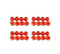 32 Pezzi Nel Metallo Vite Biella Guarnizione Rondella Spessoramento Resto per WPL C14 C24 C34 C44 MN D90 D91 D99S RC Auto, Rosso