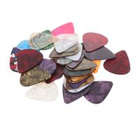 32 Pezzi Plettri per Chitarra in Plastica, 0,46 MM | Chitarra Folk e Ukulele, Bordi Puliti, Formato Tascabile, Protezione Dita, Set Pratico