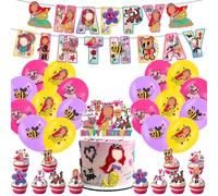 32 Pezzi Set Di Forniture Feste Cantante Topper,Singer Decorazioni Feste Di Compleanno,Ka-Rol Pop Singer Birthday Party Supplies,Palloncino Tema Singerper Ragazzi Ragazze Accessori Feste