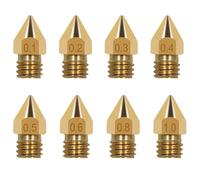 32 Pezzi Ugello Stampante 3D Serie Ender 3, 4 Pezzi 0,1 mm, 0,2 mm, 0,3 mm, 0,4 mm, 0,5 mm, 0,6 mm, 0,8 mm, 1,0 mm, Ugelli per Stampante 3D per Ender 3 V2, Ender 5 Plus, Ender 6 Serie CR-10
