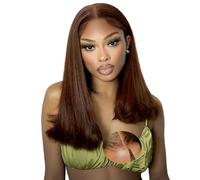 32 Pollici 9x6 dritto cioccolato marrone 200% densità parrucca femminile naturale brasiliana parrucca naturale umano senza colla capelli umani glueless usura e andare parrucca umano capelli