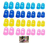 32 protezioni per dita per chitarra, protezione per dita, protezione per dita in gomma, materiale in silicone, antiscivolo e durevole, adatto per chitarra e ukulele