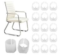32 Pz Coprigambe Per Sedia In Silicone,Manicotto A Forma Di U Manicotto Per Tubo Mobili Protezioni Per Il Pavimento Morsetto Per Sedia Cantilever, Per Pavimenti Prevengono Graffi (19mmU type,White)