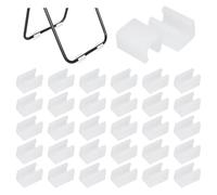 32 Pz Coprigambe per Sedia Plastica Forma di U per Tubi Mobili Cuscinetti del Tubo per Sedie e Morsetti Morbidi Antiscivolo per Proteggere Mobili Per Sedia Cantilever Silencer (Bianco,10mm)