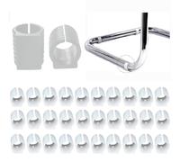 32 Pz Coprigambe per Sedia Plastica Forma di U per Tubi Mobili Cuscinetti del Tubo per Sedie e Morsetti Morbidi Antiscivolo per Proteggere Mobili Per Sedia Cantilever Silencer (Bianco,16mm)